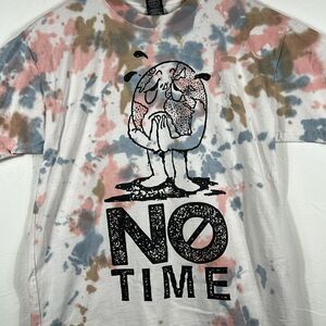 🔥 Vintage Y2K OBEY Skateboard "NO TIME" Tie-Dye Tee Men Sz Medium - EUC - RARE